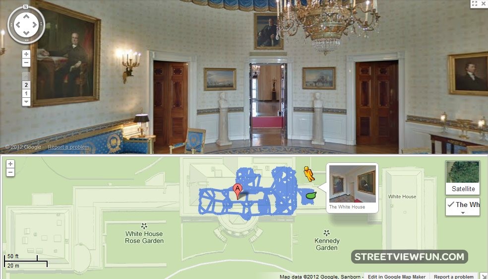 inside the white house map