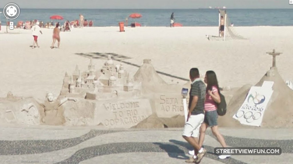 Sand Sculpture Rio Copacabana Beach Streetviewfun