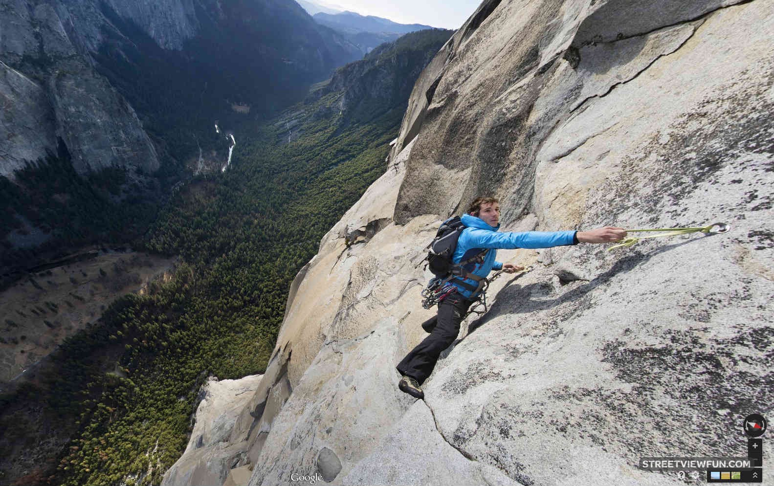 Climbing up El Capitan at Yosemite on Google Street View – StreetViewFun