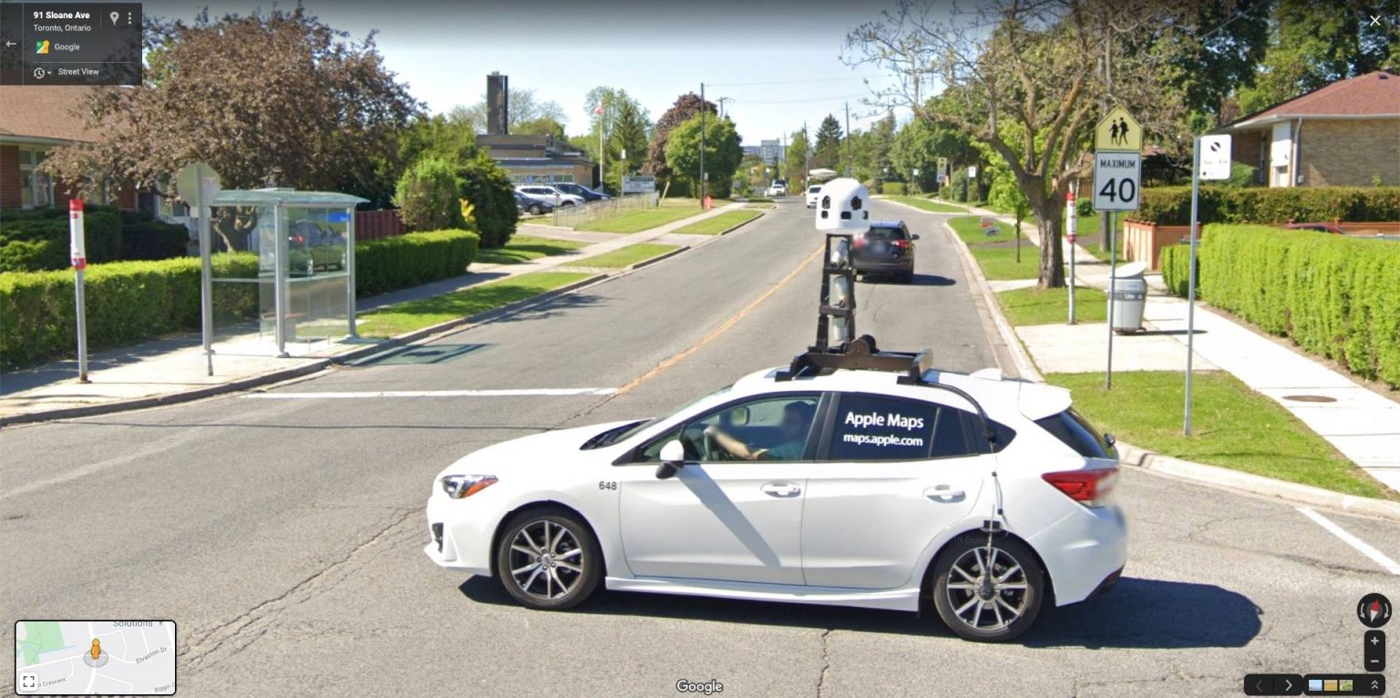 Apple Maps car spotted on Google Maps Street View - StreetViewFun